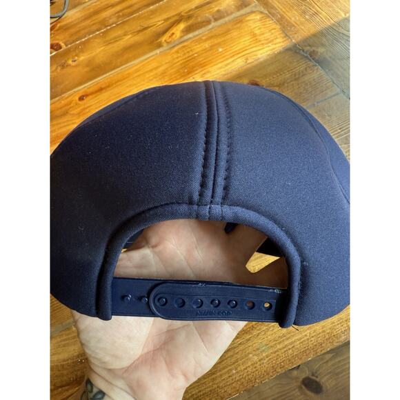 Vintage Nissin Men Hat Navy Blue Snapback Cap Classic Outdoor Trucker McJunkin - Picture 5 of 6